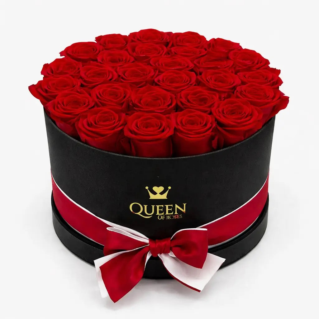 Red Roses | Large Black Box | LONG-LASTING