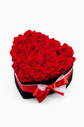 Red Roses | Black Velvet Heart | Small Box