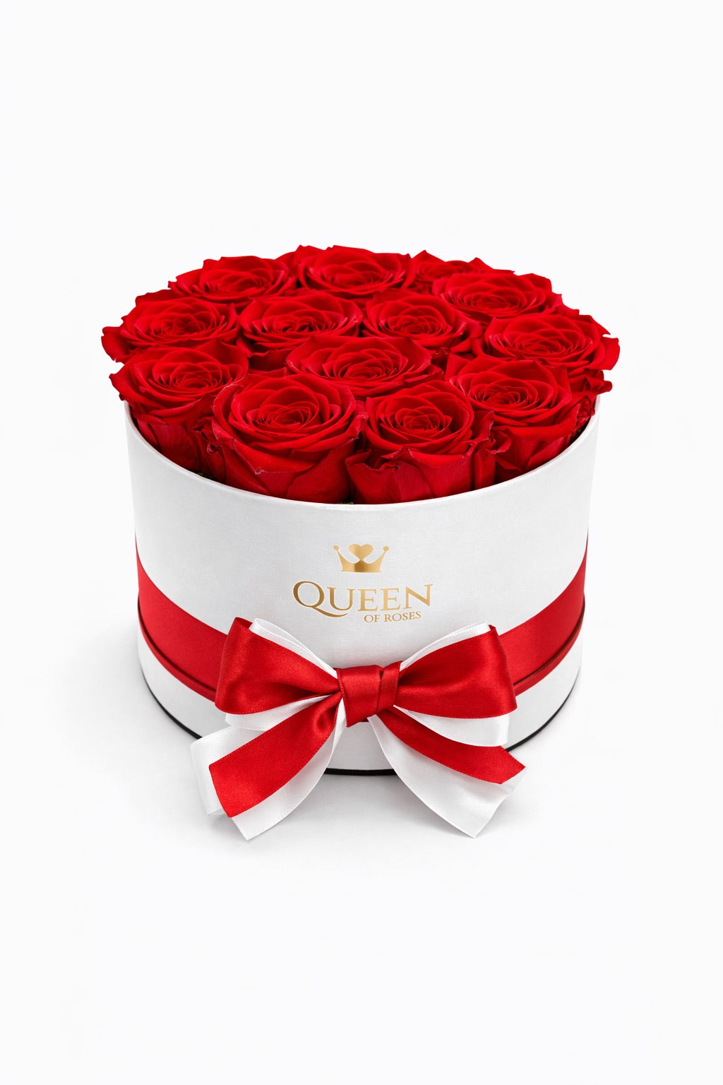 Red Roses | Small White Box | LONG-LASTING