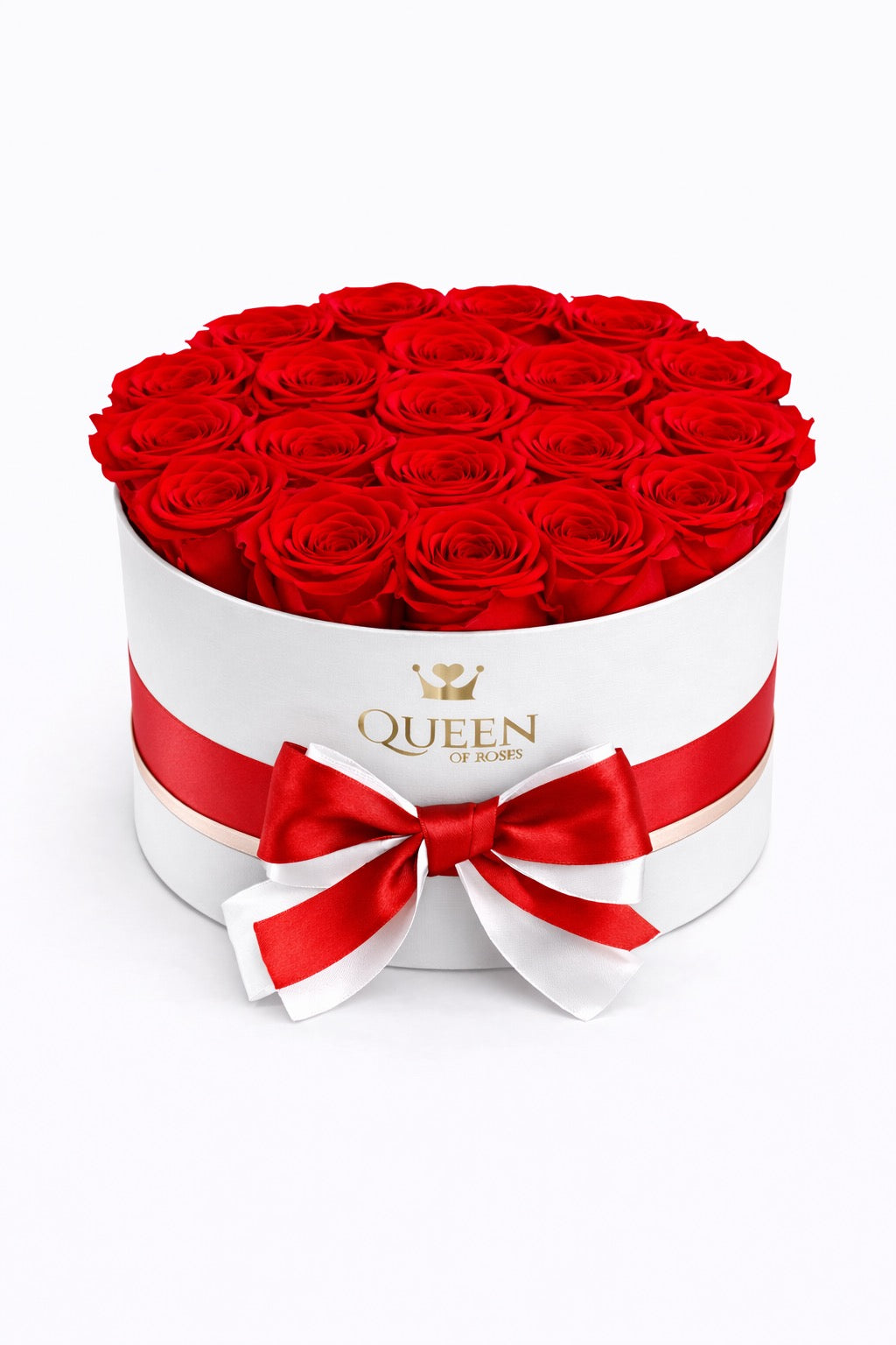 Red Roses | Medium White Box | LONG-LASTING