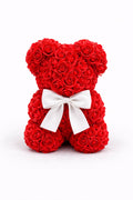 Red Rose Teddy Bear | 10" | Crystal Clear Gift Box