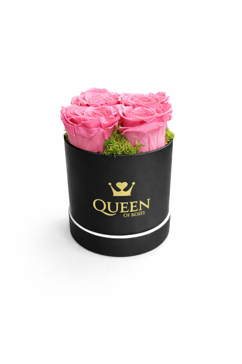 4 Pink Roses | Black Box | LONG LASTING